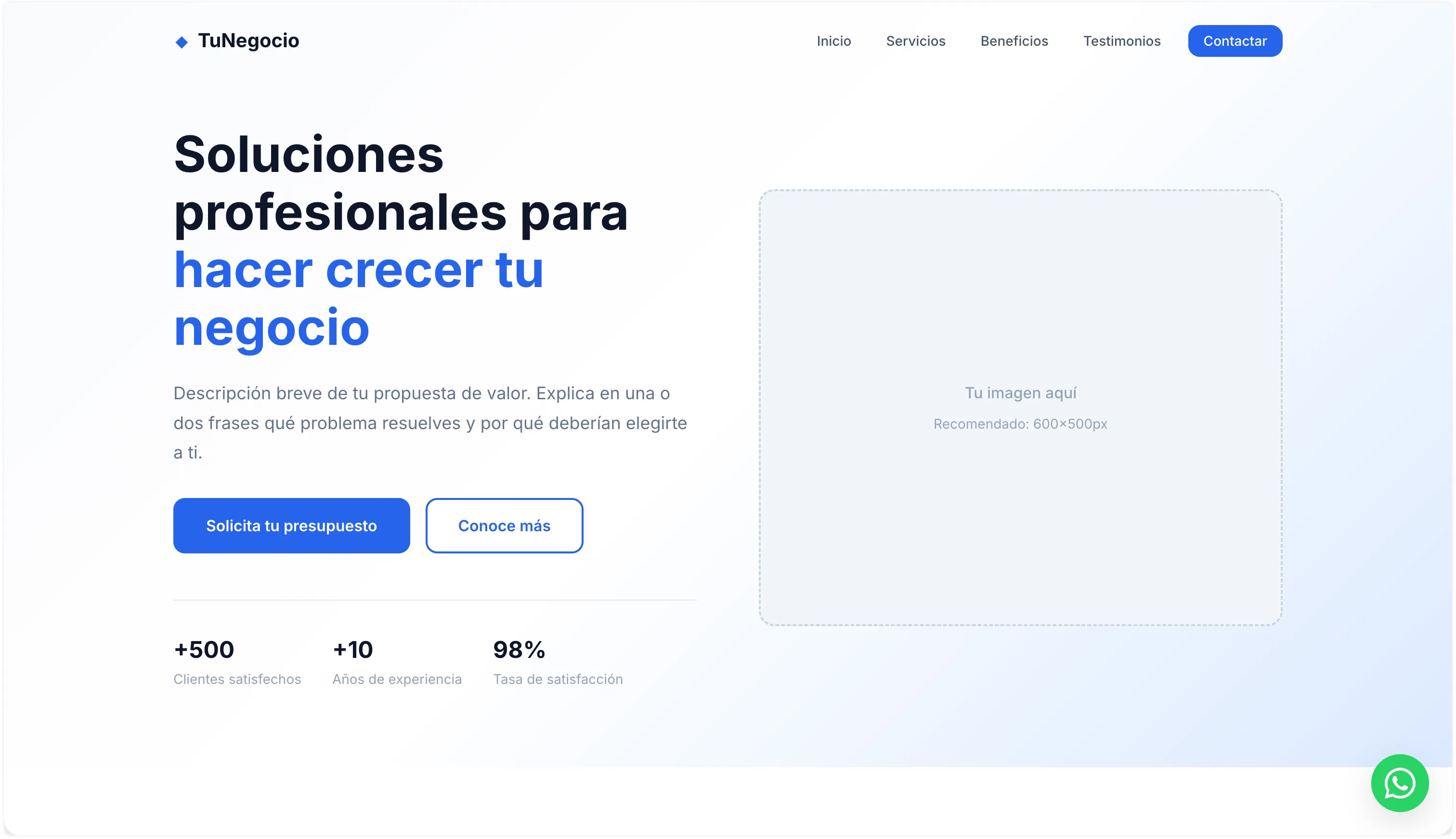 Landing Page — Proyectos